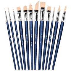 12-Piece Professional Artist Paint Brushes Set – Premium Watercolor Acrylic