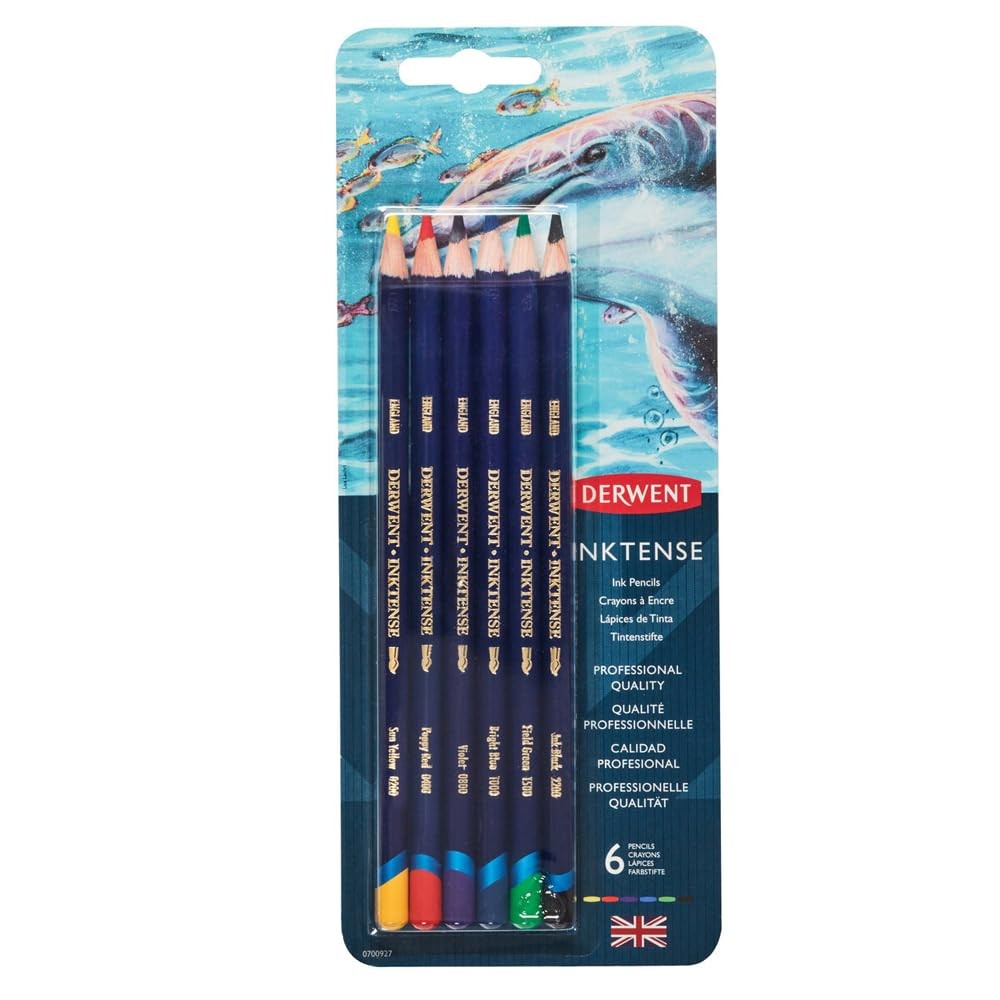 6 PCS Ink Pencils Colored Pencils Drawing Art 0700927 Renewed Pack Set