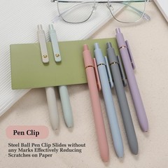 Stylish Morandi Black Ink Pens: 6pcs 0.7mm Quick-Dry Gel Pens for All Ages