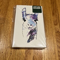 Llama Sketch Book Barnes & Noble Exclusive 72 Pgs Faux Leather Cover