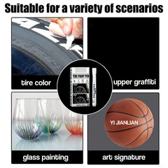 White Paint Marker Oil-Based Ink Waterproof Tire Pen for Tire Lettering