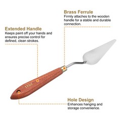 Painting Palette Knife 2.95″ x 1.3″ Stainless Steel Teardrop Blade
