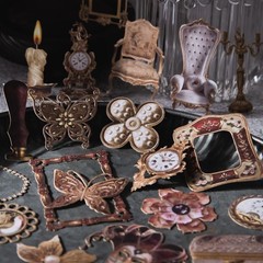 120 Pcs Vintage Scrapbooking Supplies for Junk Journal, 70mm x 70mm, vintage