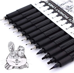 Art Pens,Fineliner Ink Pens,Set of 12 Technical Drawing Pen,Pigment Pen,Fine Poi