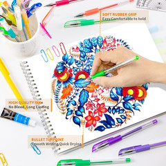 Gel Pens for Adult Coloring Books, 30 Colors Fine Point Gel Marker Pen with 40%