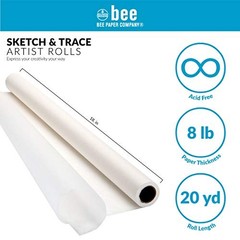 White Bee Paper 18″x20″ Sketch and Trace Roll – 18″x20″