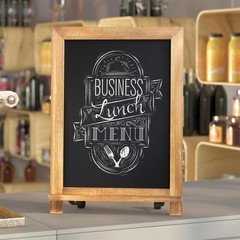 12″ x 17″ Freestanding Tabletop or Wall Mount Magnetic Chalkboard-Torched Wood