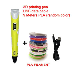 USB 3D Printing Pen DIY Drawing 9M PLA Filament Three-Dimensional Graffiti Toys