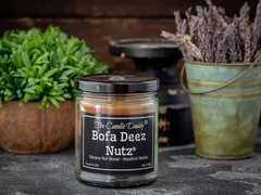 Bofa Deez Nutz- Funny- Banana Nut Bread n Hazelnut Vanilla- 6 Oz, Orange