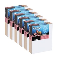 Pack-of-6 Mimik Recycled PET Cradled Canvas 1.5″ Deep 9×12″ Medium-Textured