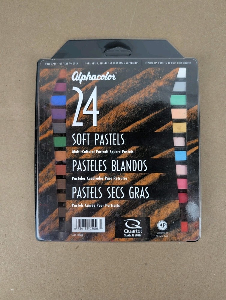 Quartet Alphacolor 24 Soft Pastels Multi-Cultural Portrait Square Pastel Colors