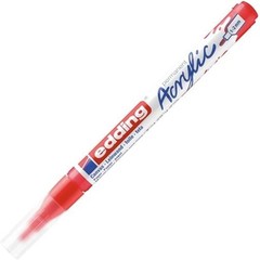 Traffic Red 1-2mm Fine Round Tip Acrylic Marker – Perfect for Creative Details