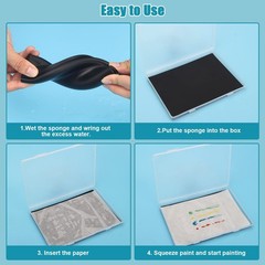 Stay Wet Palette for Acrylic Painting Garpernics Wet Palette Tray with Sponge…