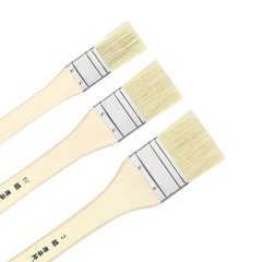 XDT#2801 Hake Artist Paint Brush 12 Piece Set #1 in, Hog Bristle Flat Brushes