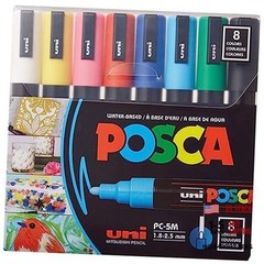 Paint Markers, 5M Medium Acrylic Markers with 1 Count (Pack of 8) Round Tip