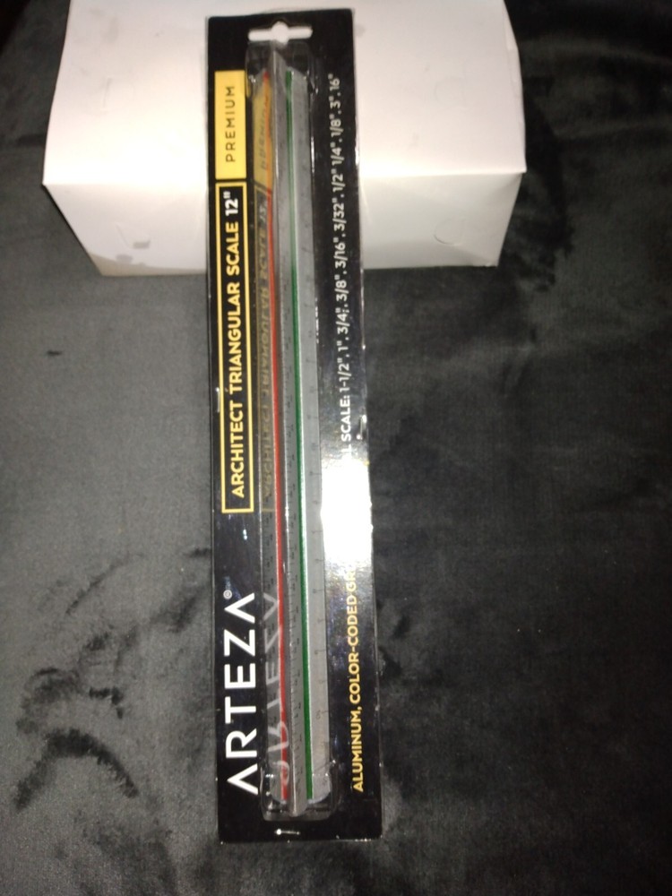 Arteza Architect Scale Ruler, Imperial, 12-Inch Color-Coded 12 inch