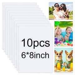 10 Pcs Aluminum Sublimation Blanks Heat, 6 x 8 inches 6 x 8 inches, white 6*8