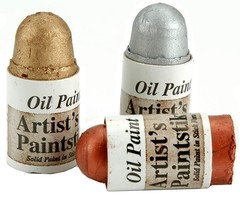 3 PCS Shiva Oil Paintstik Set Iridescent Gold Silver and Copper Sticks