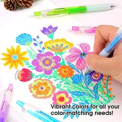 Retractable 15 Colors 3D Acrylic Gel Pens, 1.0mm Bullet Tip, Paint Jelly Pens…
