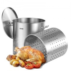 Stainless Steel Stockpot, 54L Large Cooking Pots, Cookware Sauce Pot with Ba…