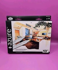 Azure Professional Artist Markers 13 PC Dual-Tip Round & Chisel Tip New