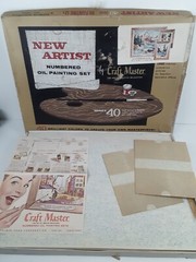 RARE Vintage Craft Master Mountain Waters Paint By Number Set NA-444 Palmer Pann