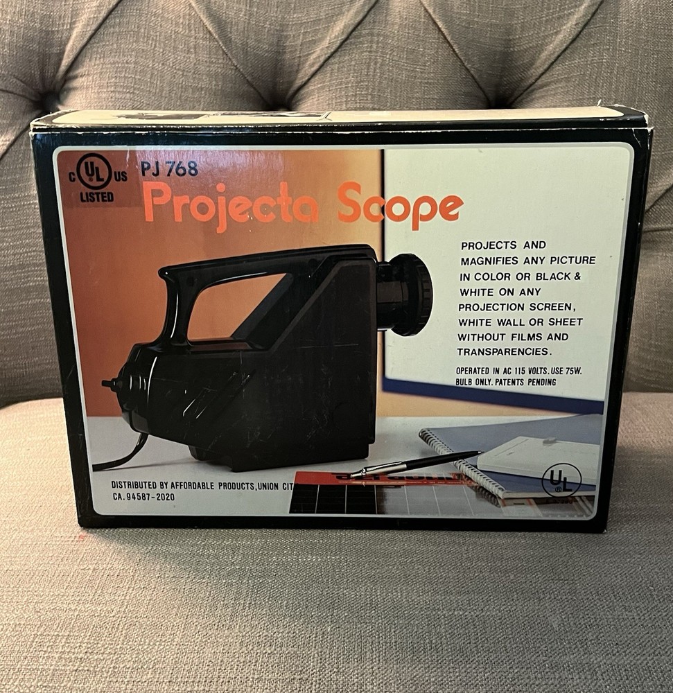 Vintage Projecta Scope PJ 768 Opaque Art Projector Tracing Enlarger w/ Box