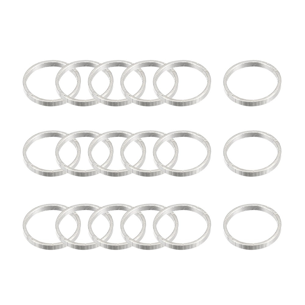 Round Earring Beading Hoop Rings Circle Link Ring 8mm/ 0.3″ Silver Tone,20pcs
