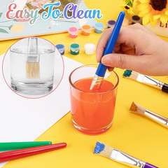 Paint Brushes for Kids, 10 Pcs Big Washable Chubby Toddler Paint Brushes, Easy t