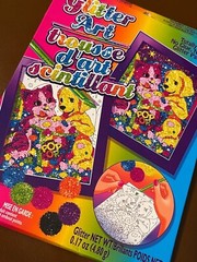 NEW Lisa Frank Fun and Dazzling Glitter Art Set Kit: Popcorn Love Design