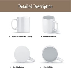 Sublimation Mugs 15 oz, Sublimation Blanks, Bulk Coffee White 15 Ounces
