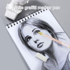 2pcs White Gel Pens Fine Point Tip Marker Water Based White Paint Pens