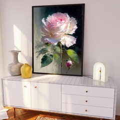 xackcme Rose Paint by Numbers for Frameless (16*20inch), MT12365