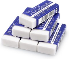 Tamaki 6 Pack Erasers, Large White Erasers for School Office, Art