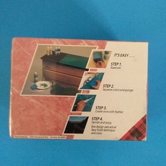 Plaid Faux Finish Marbling Mauve Factory Sealed Made In USA