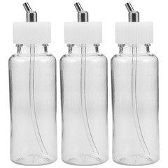 3 Pcs Siphon Feed Container Empty Airbrush Jars Accessory Bottle