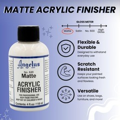 Matte Acrylic Finisher 4 fl oz – Flexible Clear Coat for Leather Shoes, Bags,…