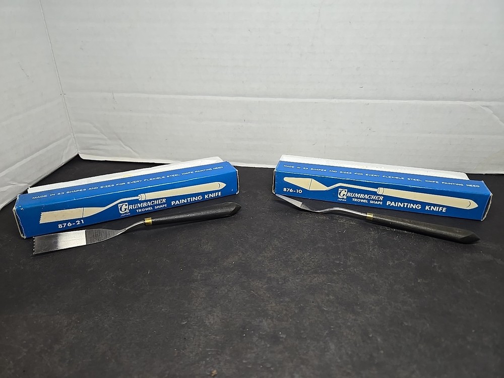 Grumbacher 876-10 & 876-21 Trowel Shape Painting Knifes