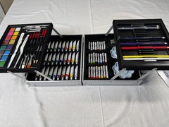 105pc Art Drawing Set Kit, Teens Adults, Pastels, Watercolor, Oils Paint Pencil