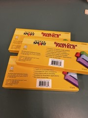 School Smart Square Chalk Pastels 12 Pack New