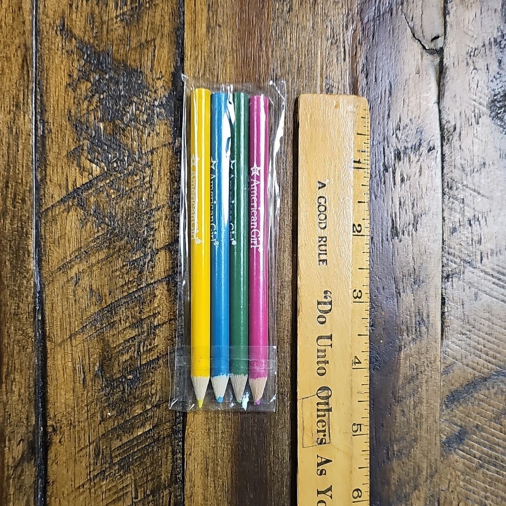 American Girl Colored Pencils Multicolor Set Yellow Blue Green Pink