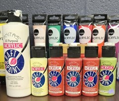 Assorted Acrylic Paints Partially Used Lot 35 Please Read Description