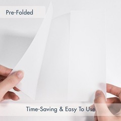 50 PCS PreFolded Translucent Vellum Jackets Fits 5×7 Inch Invitation Sleeves