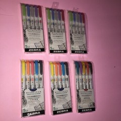 New Zebra Midliner Creative Marker Warm set 6pk Water resistant