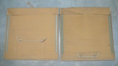 2 VTG Industrial 1940s CANVAS Artist AERIAL Photography ART Portfolio MAP CASES