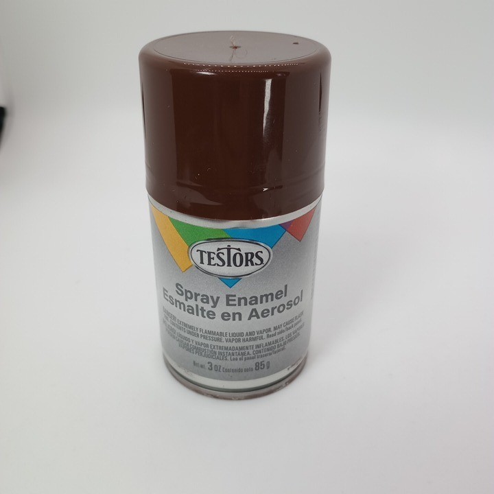 Testors Spray Enamel 1240T Brown 3oz Aerosol Paint Can With Cap