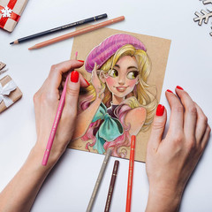 24 Colors Skin Tone Colored Pencils for Portraits and Skintone Artists, Oil Colo