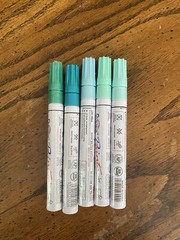 Overseas Paint Marker 5 Green Multi Colored Oil Based Pen Permanent PMA-520