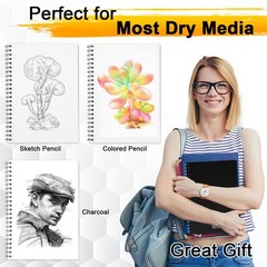 Poly Cover Sketch Book, 8.5”X11.5” 100 Pages (110gsm), Spiral Bound Artist Sk…
