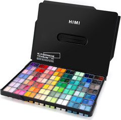Gouache Paint Set, 112 Colors X 12G Twin Jelly Cup Design in a Carrying Case, No